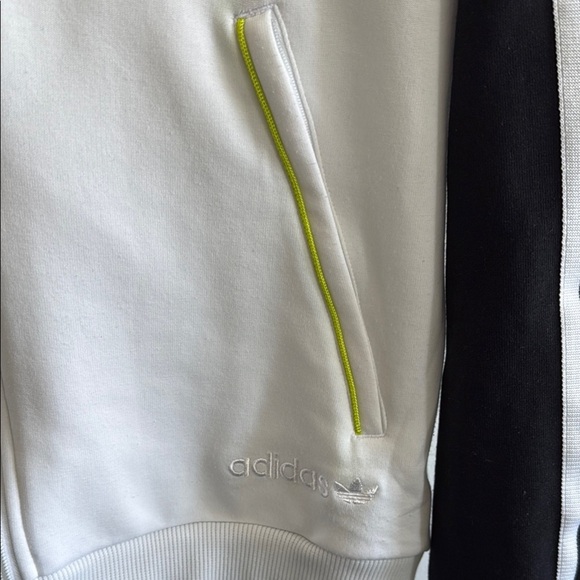 Adidas Black and White Bomber Jacket with Signature Stripes - Picture 6 of 9